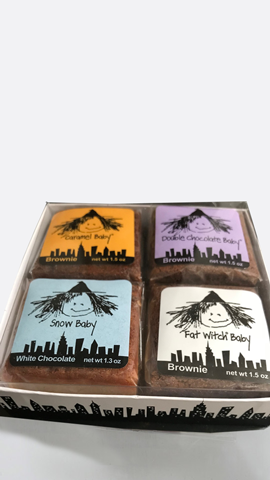 4 Baby Witch brownie box